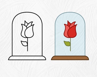 Enchanted Rose SVG Bundle: Beauty and the Beast Files (Digital Download)