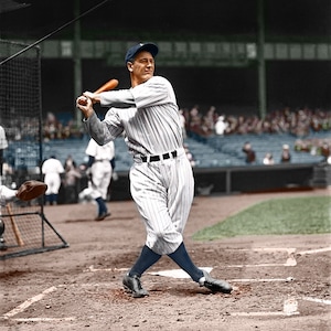 NY Yankees Legend Lou Gehrig (COLORIZED PRINTS)