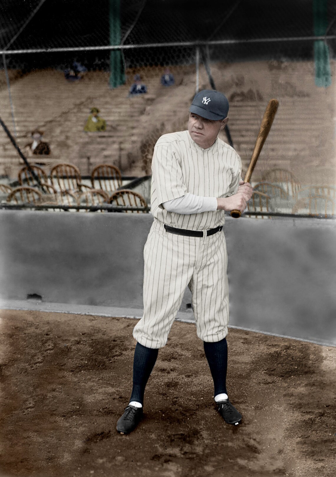 Legendary Yankee Babe Ruth Colorized Etsy