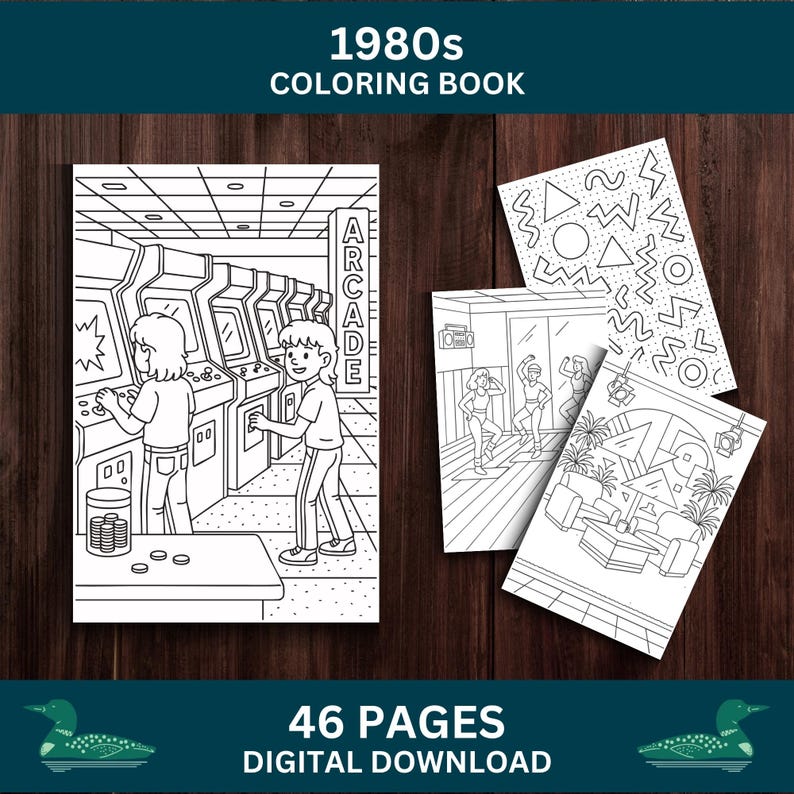 1980s Coloring Book – Retro Pop Culture Printables | Vintage 80s ...