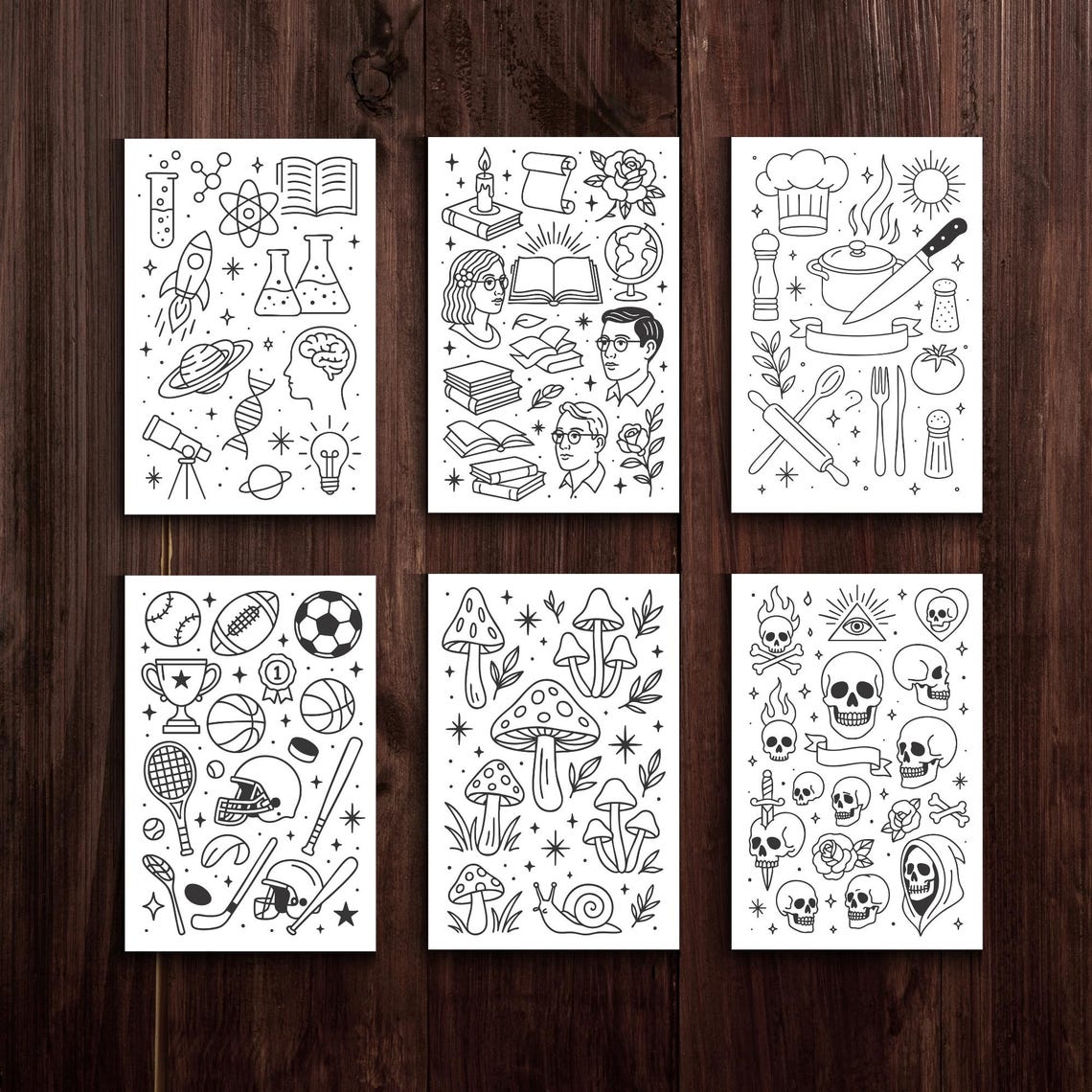 Tattoo Coloring Book – Traditional Flash Art | Printable Tattoo Designs ...