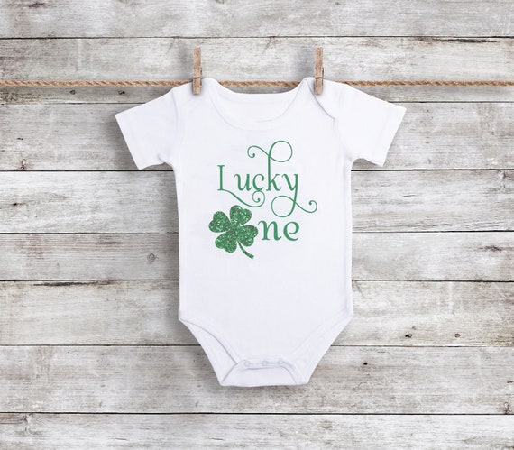 Lucky Four Leaf Clover Funny Shirt Cool St Patricks Day Patty Romper Bodysuit