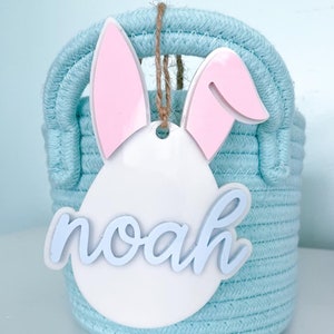 Easter basket tag | Personalized Easter basket tag | Personalized basket tag | Easter bunny tag | Personalized name tag | Bunny tag |