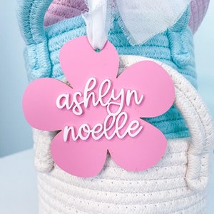 Easter basket tag | Daisy tag | Daisy name tag | Flower name tag | Flower tag | Tag for Easter basket | Girls name tag | Girls Easter basket