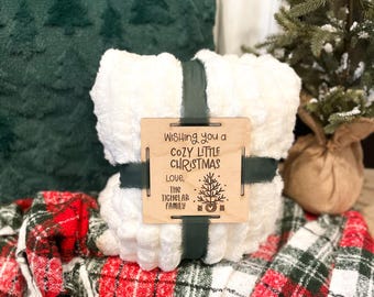 Deken | dekenlabel | Kerstdeken | Leraarcadeau | Gastvrouw cadeau | Oma cadeau | moedercadeau | Gepersonaliseerd kerstcadeau | Aangepast: