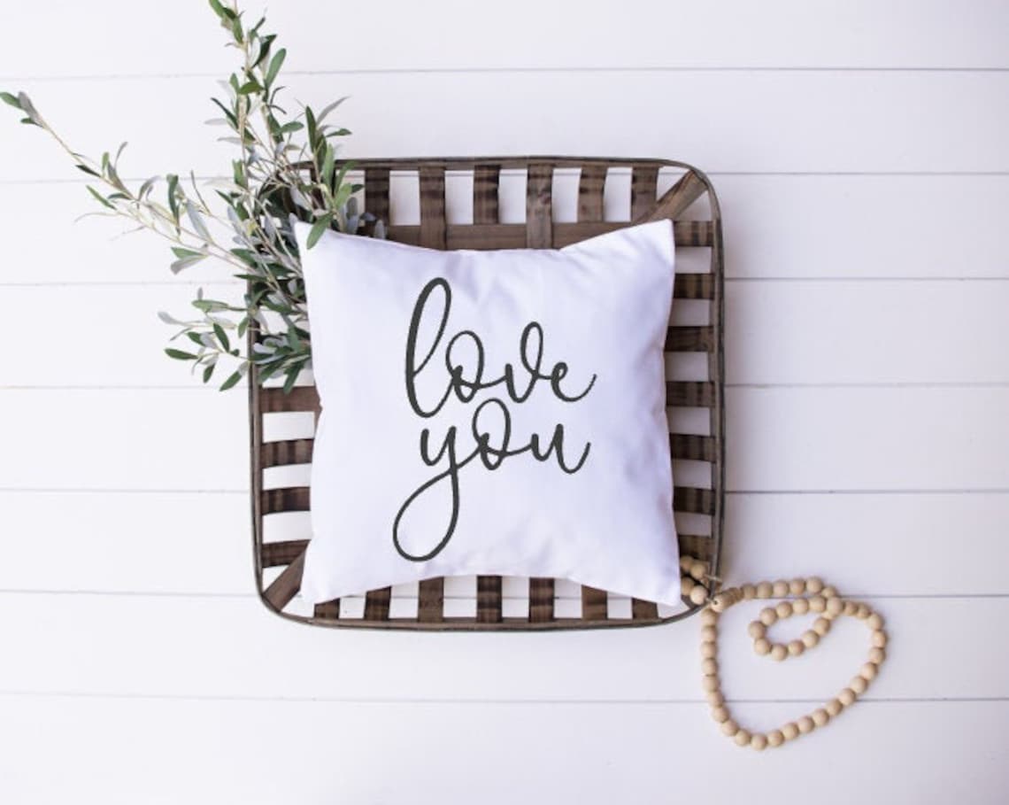 Love You Love You Pillow Love Pillow Throw Pillow Etsy UK