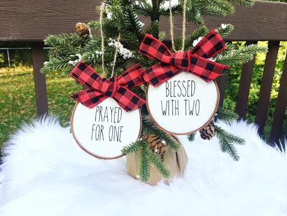 Pregnant with twins christmas ornament Clearance