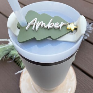 Stanley Cup topper | Christmas Stanley cup lid | Christmas tree tumbler | Christmas tree Stanley | Stanley cup lid | Christmas tumbler afbeelding 3