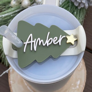 Stanley Cup topper | Christmas Stanley cup lid | Christmas tree tumbler | Christmas tree Stanley | Stanley cup lid | Christmas tumbler afbeelding 2