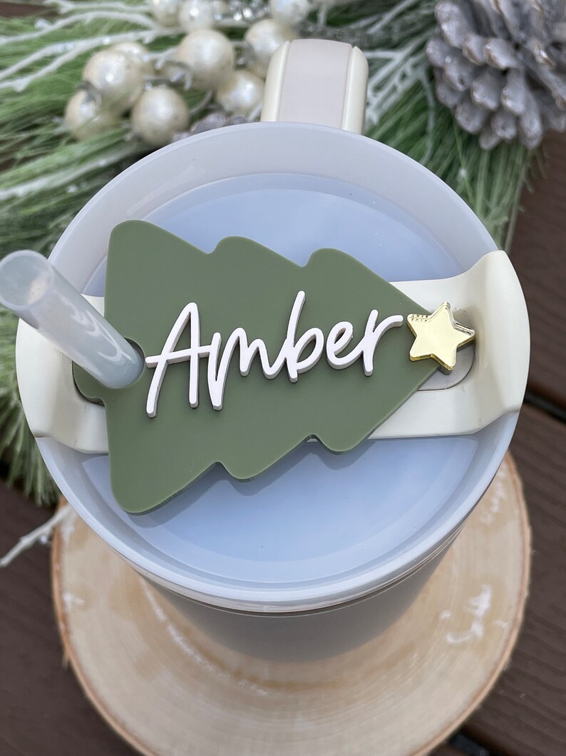 Stanley Cup topper | Christmas Stanley cup lid | Christmas tree tumbler | Christmas tree Stanley | Stanley cup lid | Christmas tumbler afbeelding 2
