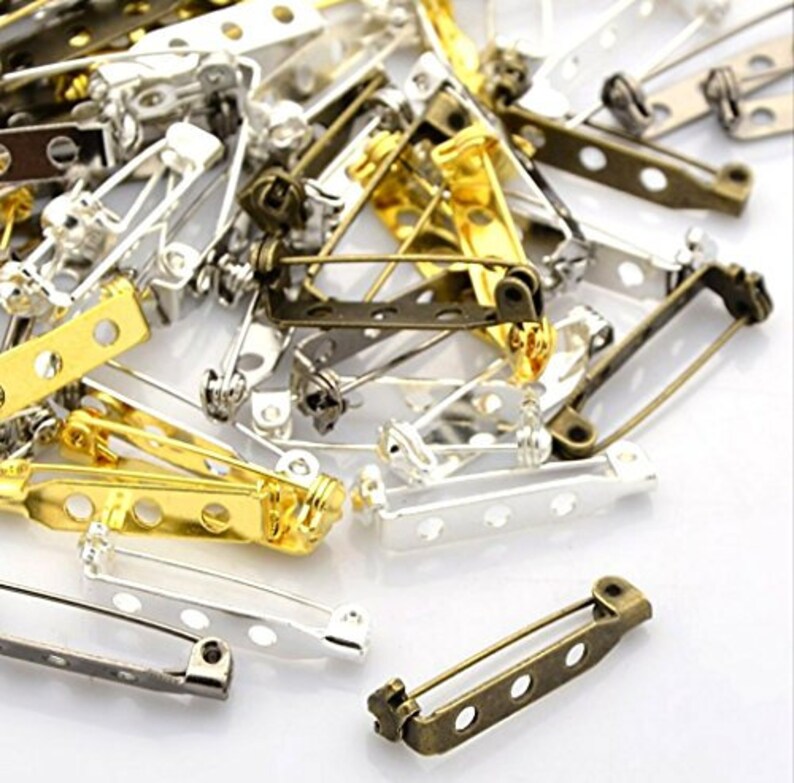 Assorted Metal Brooch Lapel Pin Backs Jewelry Making Findings Etsy