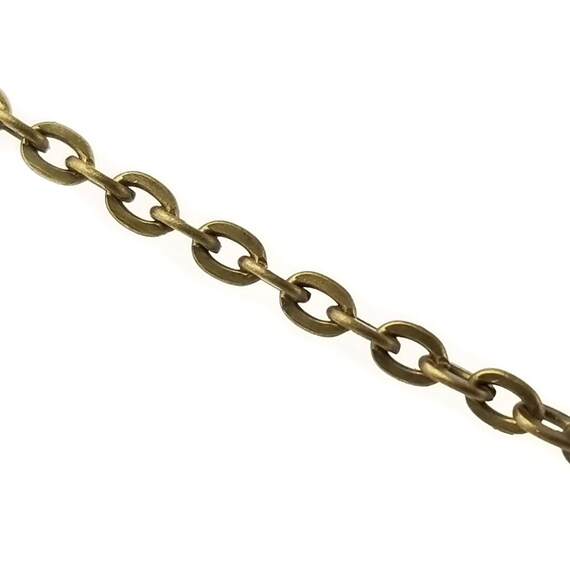 Lead & Nickel Free 3mm 3.1 meter Antique Brass/Bronze Rolo Chain Spool
