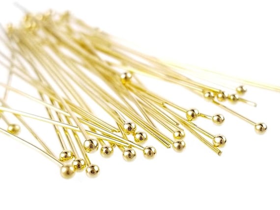 35mm, 21 Gauge Crafts- Nickel Free 1.4 Inch Antique Copper Small Flat Head Pins for Jewelry Making