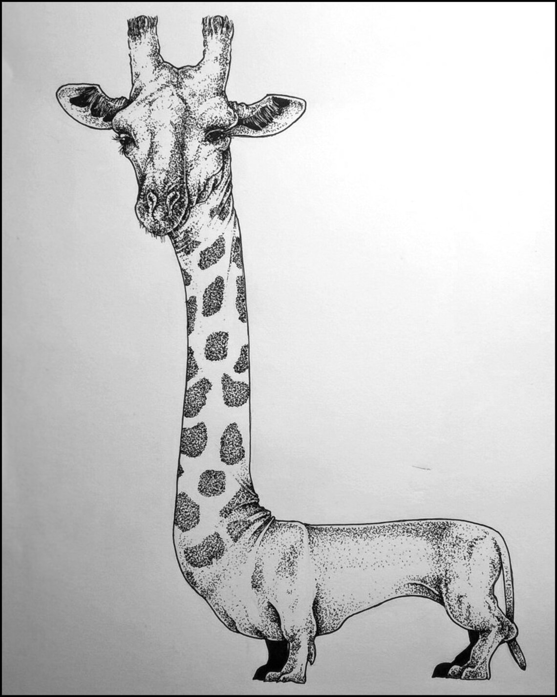 Teckraf. Reproduction. A4. Animal Hybrid Drawing Etsy