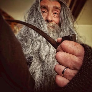 Gandalf Pfeife - 40 cm (16 Zoll) Dunkle Ausführung - Lange Holzpfeife