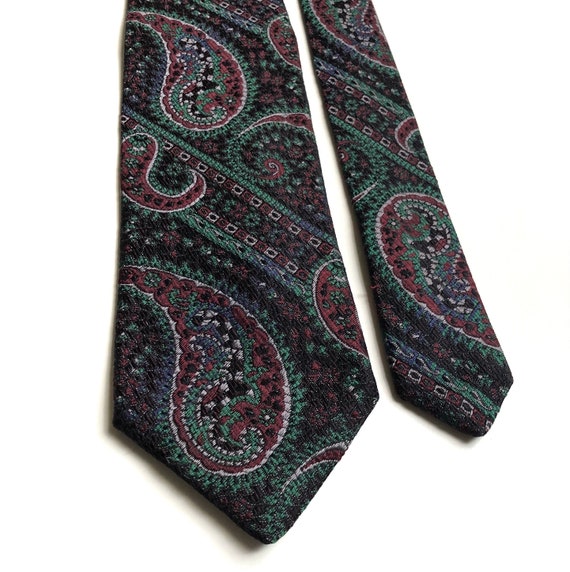 Cravatta Jara Uomo vintage in seta multicolore fa… - image 1