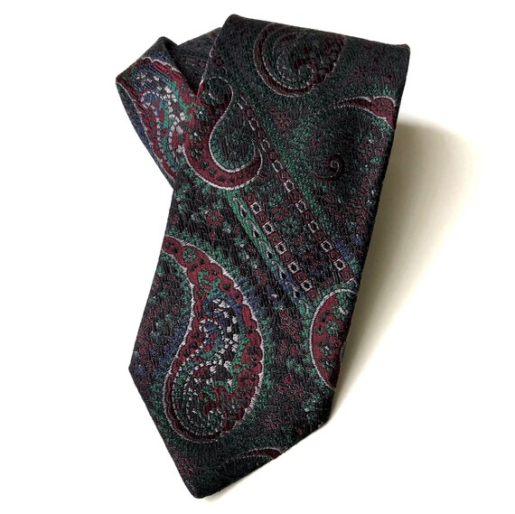 Cravatta Jara Uomo vintage in seta multicolore fa… - image 2