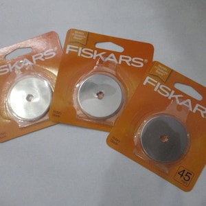 Rotary cutting blades, 3 pack, Rotary Blades, 45mm, stainless steel razor edge cutters, fabric cutter bladders, rotary blades, rotary cutter
