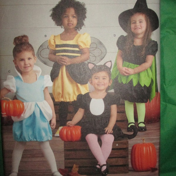 Halloween patterns, Princess pattern, 1/2 - 4 size, costume patterns,  dress-up patterns,  cat pattern, costumes, bumble bee dress, witch