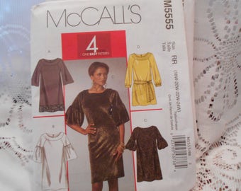 McCalls dress pattern, Misses tunic pattern, Blouse pattern, multi sized patterns,sewing supplies, tunic pattern, Misses, dress patterns
