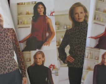 Butterick 6878 Blouse Pattern: Misses Size 12-16, Pleated Top