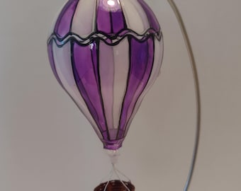 Blown Glass Hot Air Balloon Ornament