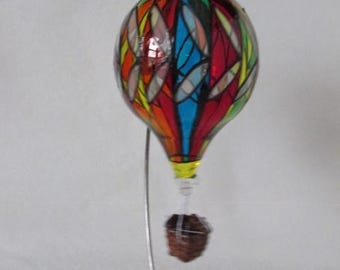 Blown Glass Hot Air Balloon Ornament pattern called Wings