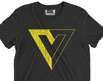 Freiwilligkeit Logo beunruhigt V Logo Tri-Blend T-Shirt oder Hoodie