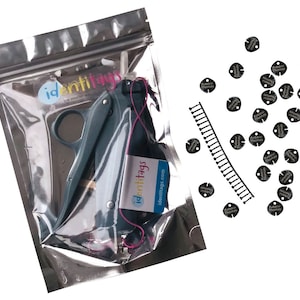 Kit iniziale - Etichette riutilizzabili per uniformi scolastiche!! Facili da usare - niente più applicazioni termoadesive o cucite!! Identitags