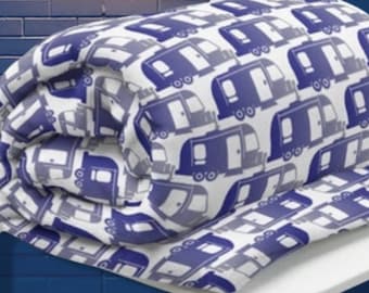Airstream Throw Blanket, Airstream Trailer, Airstream Camper, Airstream Gifts, Camping Blanket, Camper Blanket, Happy Camper Gift, RV Gift