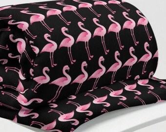 Airstream Blanket, Flamingo Blanket, Airstream Trailer, Airstream Camper, Airstream Gift, Camping Blanket, Camper Blanket, Happy Camper Gift