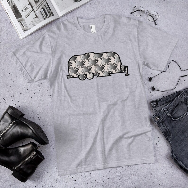 RV Gifts Airstream Trailer Camping Shirt Happy Camper Shirt Airstream Camper Airstream Gifts Airstream Tesselation Shirt Camping Gift