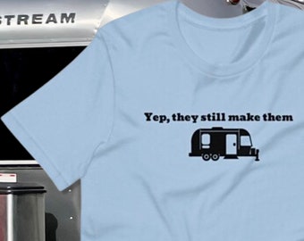 Airstream Gift, Airstream Trailer, Airstream Camper, Airstream T-Shirt, RV Gift, Happy Camper, Camping Shirt, Vintage Trailer T-Shirt