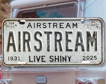 Placa de matrícula vintage de aluminio Airstream, remolque Airstream, caravana Airstream, decoración Airstream, regalo Airstream, regalo de camping, regalo de autocaravana