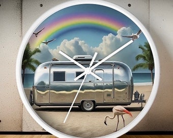 Airstream Clock, Airstream Gifts, Airstream Trailer, Airstream Camper, Airstream Decor, Camping Gift, Camping Clock, Camper Clock, RV Gift