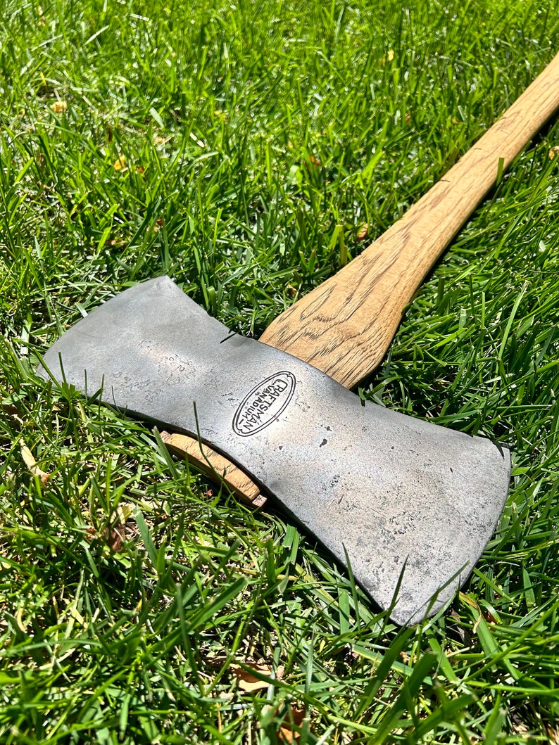 Restored Vintage double bit Craftsmen Vanadium axe with stamp image 1