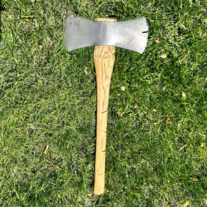 Restored Vintage double bit Craftsmen Vanadium axe with stamp image 8