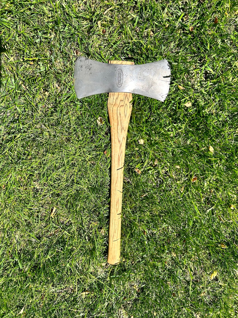 Restored Vintage double bit Craftsmen Vanadium axe with stamp image 8