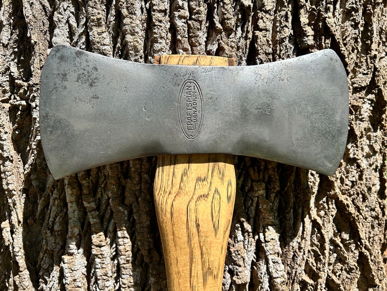 Restored Vintage double bit Craftsmen Vanadium axe with stamp image 3