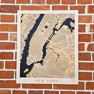 New York - Wooden Poster
