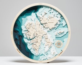 Svalbard - Wooden Map