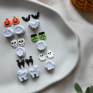 Halloween Clay Cutters: 8 Polymer Clay Earring Shapes
