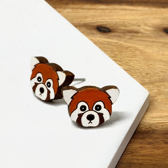 Red panda earrings Clearance