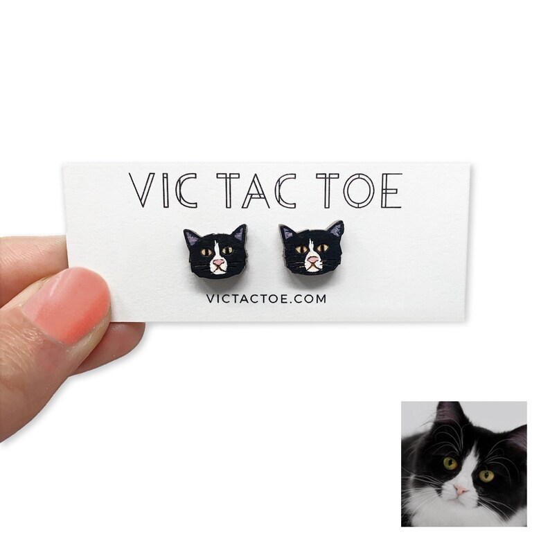 custom cat earrings