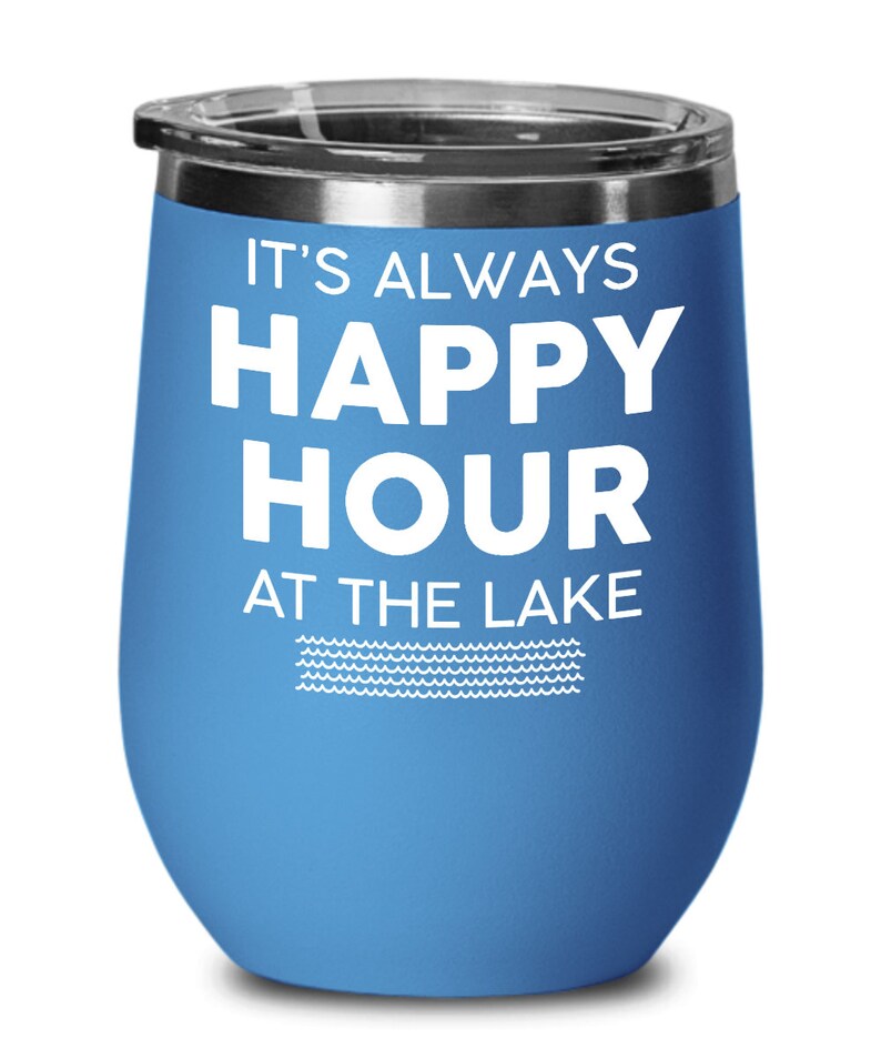 It/'s always happy hour on the boat wine tumbler