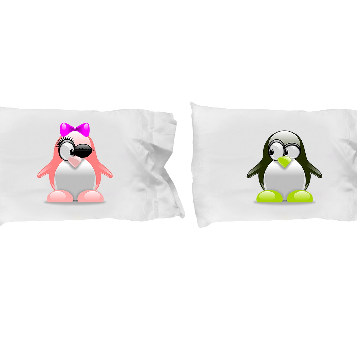 Penguin Pillowcase Pillow Case Set Cute Penguin Lover Gift Etsy