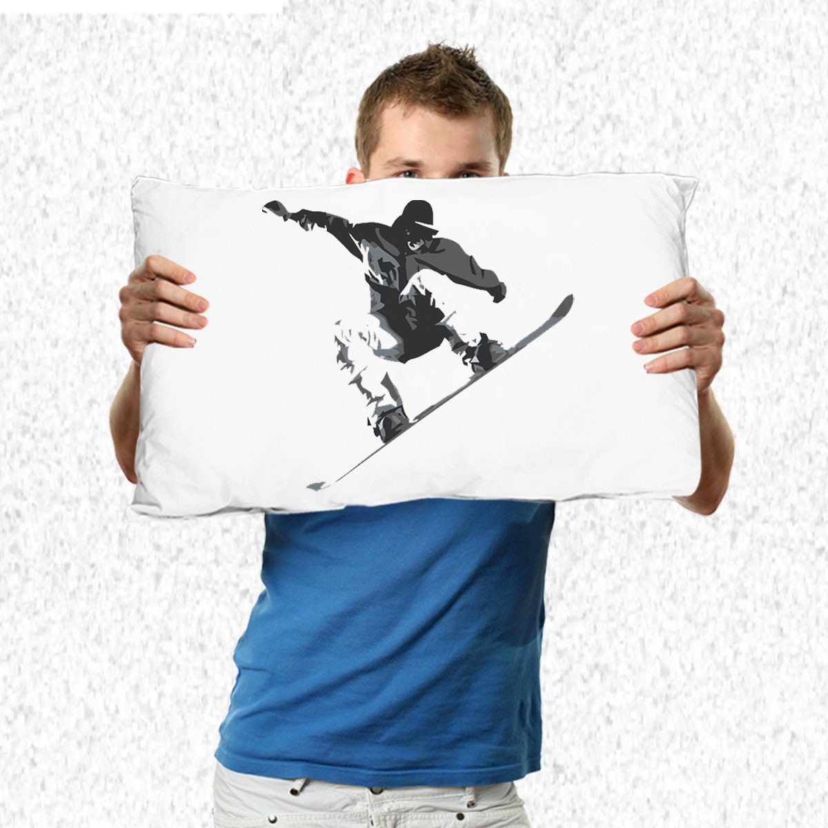 Snowboarding Pillowcase Snowboard Pillow Case Cover Etsy