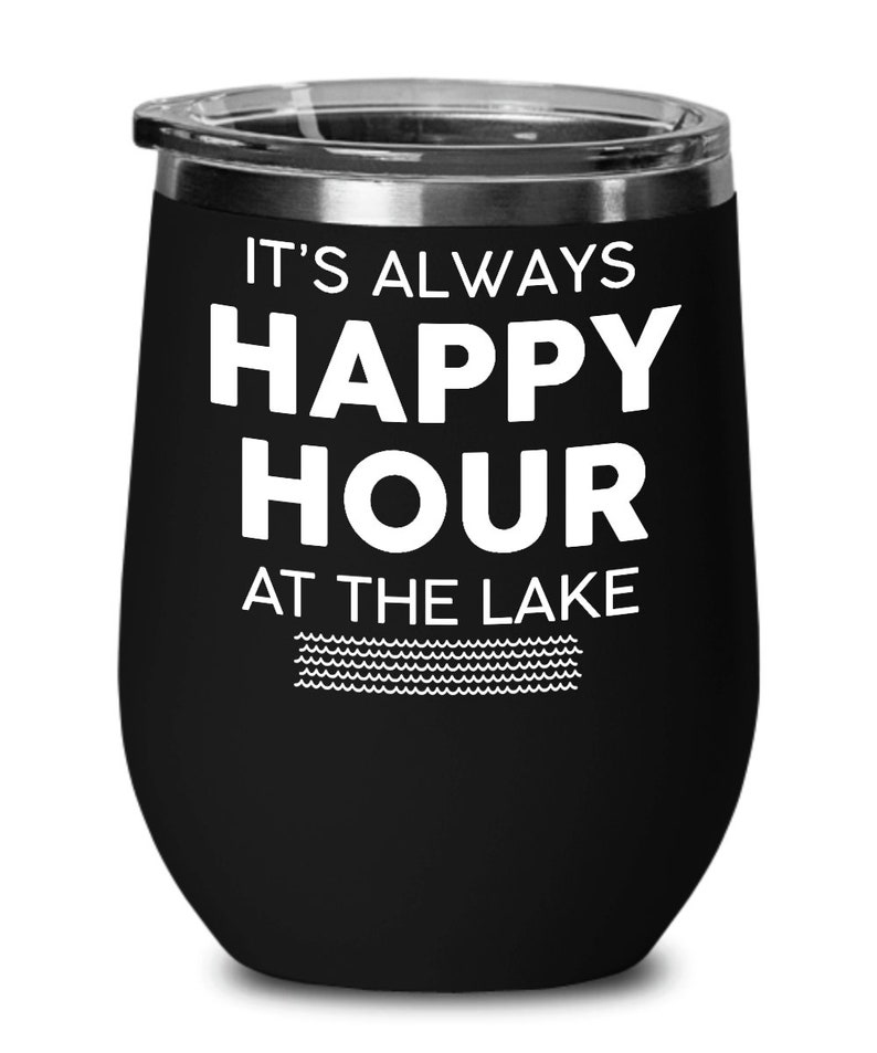 It/'s always happy hour on the boat wine tumbler
