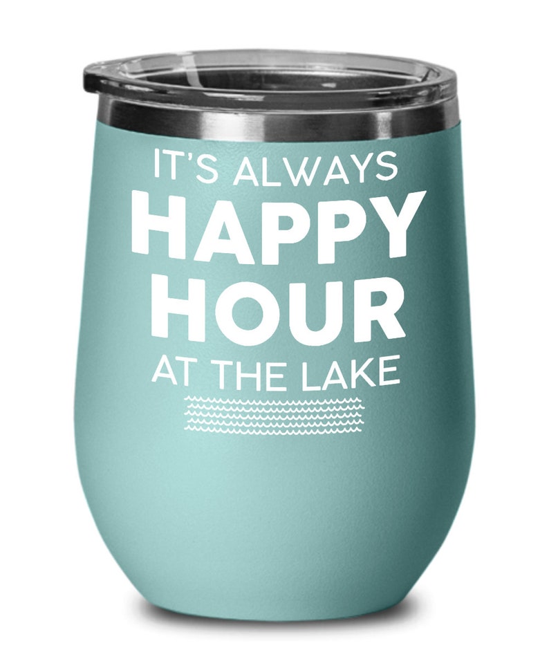 It/'s always happy hour on the boat wine tumbler
