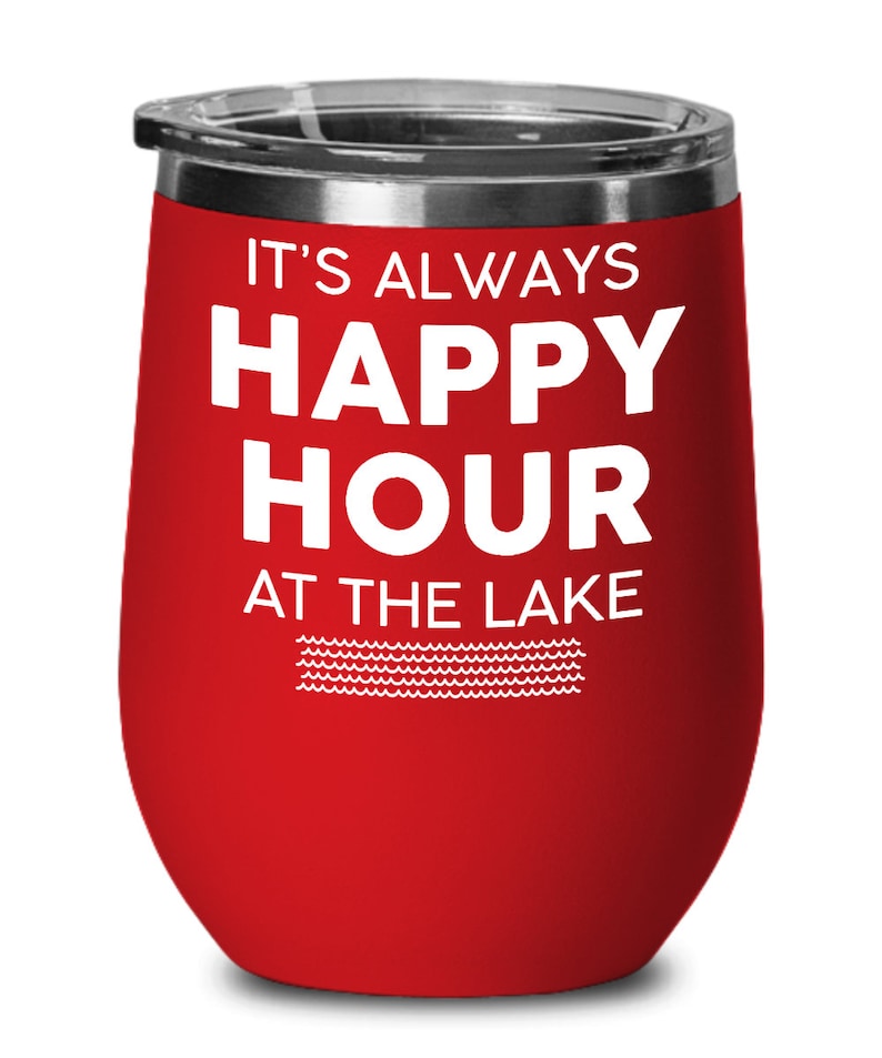 It/'s always happy hour on the boat wine tumbler